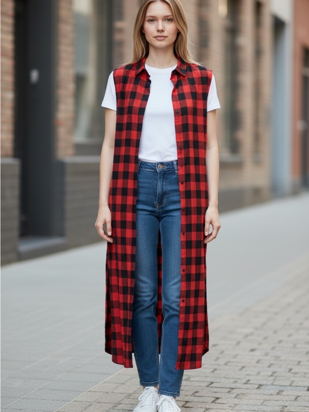 Long red/black